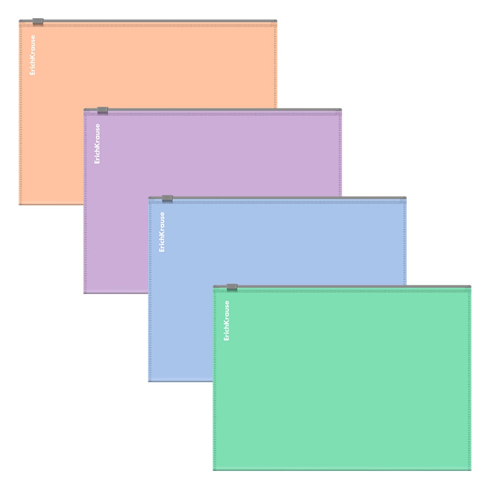 Изображение товара Zip-пакет пластиковый ErichKrause Matt Pastel Bloom A5+ 12 шт