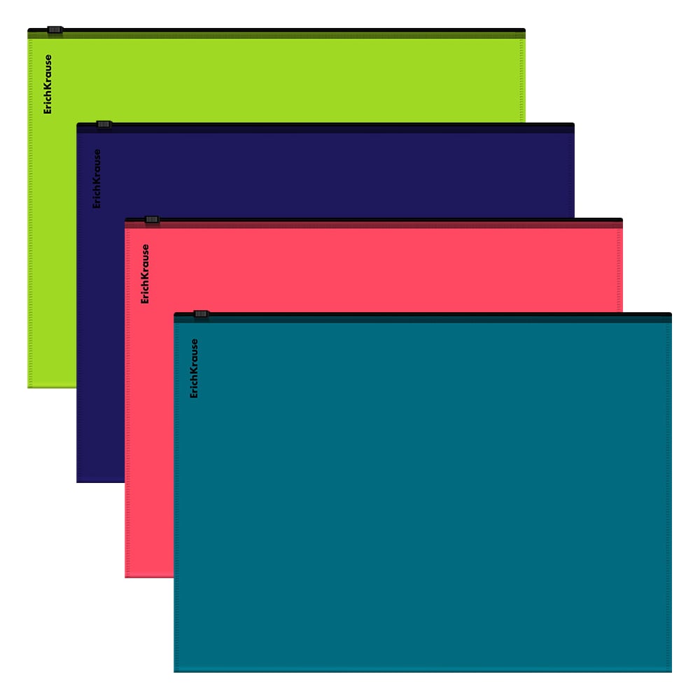 Изображение товара Zip-пакет пластиковый ErichKrause Soft Reef A4 12 шт в ассортименте