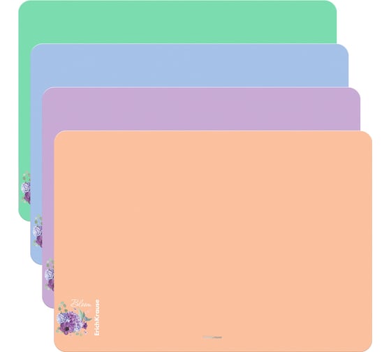 Изображение товара Подкладка настольная пластиковая ErichKrause Matt Pastel Bloom, A2, ассорти, 4 шт 61241