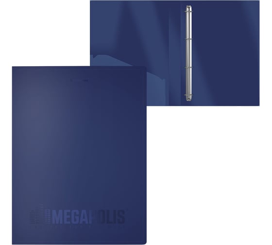 Изображение товара Папка ErichKrause на 4 кольцах пластиковая MEGAPOLIS®, 24 мм, A4, синий 49981