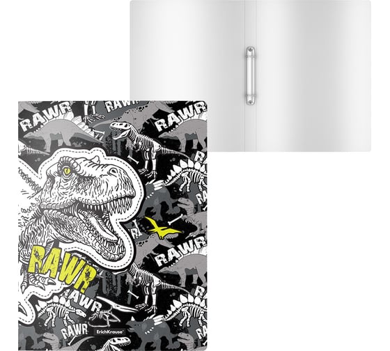 Изображение товара Папка на 2 кольцах пластиковая ErichKrause Dinosaur Park, 24мм, А4, 4 шт 52798