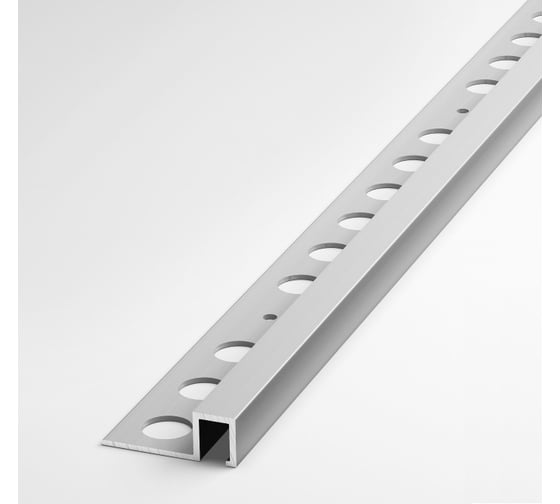 Изображение товара Профиль для плитки ЛУКА из алюминия, 11 мм, 2.7 м, серебро УТ000013646