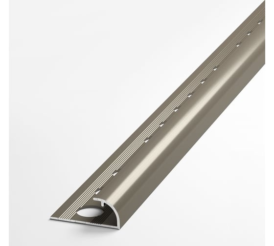 Изображение товара Профиль для плитки ЛУКА алюминиевый окантовочный, 9 мм, 2.7 м, анодированный, шампань УТ000021481