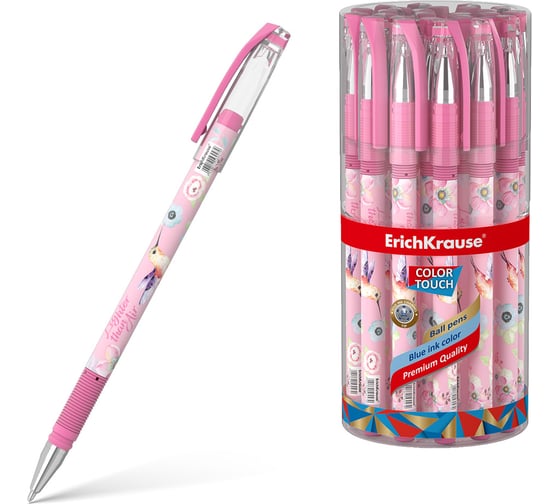 Изображение товара Ручка шариковая ErichKrause ColorTouch Stick Colibri 0.7, цвет чернил синий (в тубусе по 24 шт.) 56047
