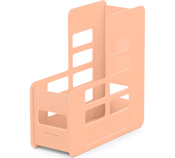 Изображение товара Подставка для бумаг ErichKrause вертикальная пластиковая Techno, Pastel Bloom, 100 мм, персиковый 61502