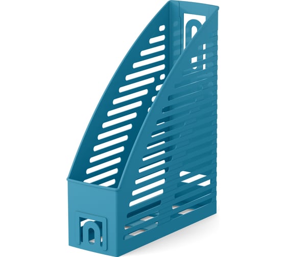 Изображение товара Подставка для бумаг ErichKrause вертикальная пластиковая Base, Vivid, 85 мм, синий 57948