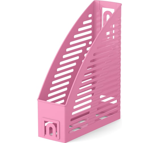 Изображение товара Подставка для бумаг ErichKrause вертикальная пластиковая Base, Pastel, 85 мм, розовый 57951