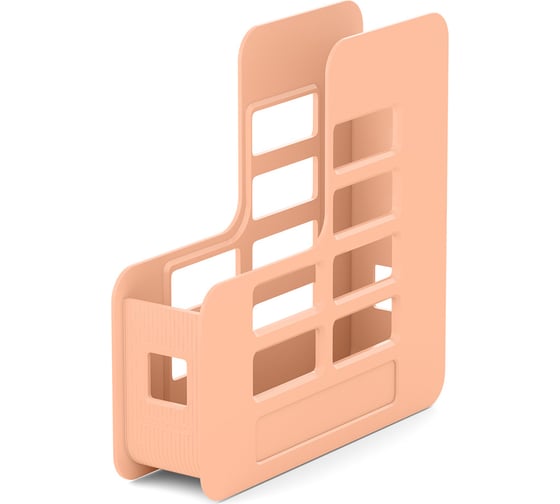 Изображение товара Подставка для бумаг ErichKrause вертикальная пластиковая Techno, Pastel Bloom, 75 мм, персиковый 61501