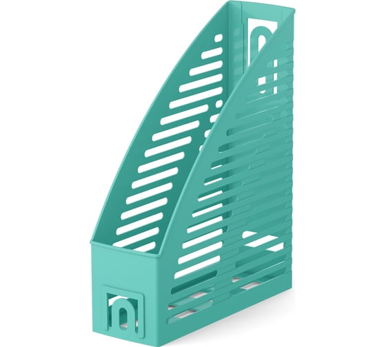 Изображение товара Подставка для бумаг ErichKrause вертикальная пластиковая Base, Pastel, 85 мм, мятный 57955