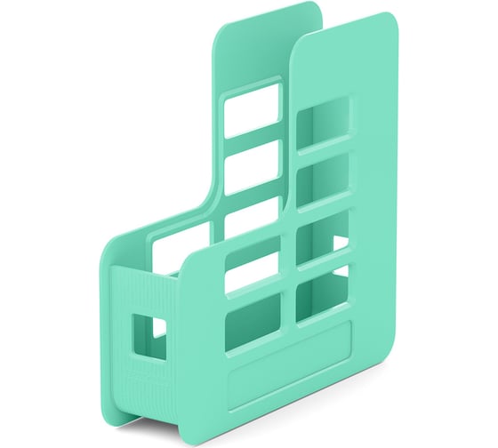 Изображение товара Подставка для бумаг ErichKrause вертикальная пластиковая Techno, Pastel Bloom, 75 мм, зеленый 61503