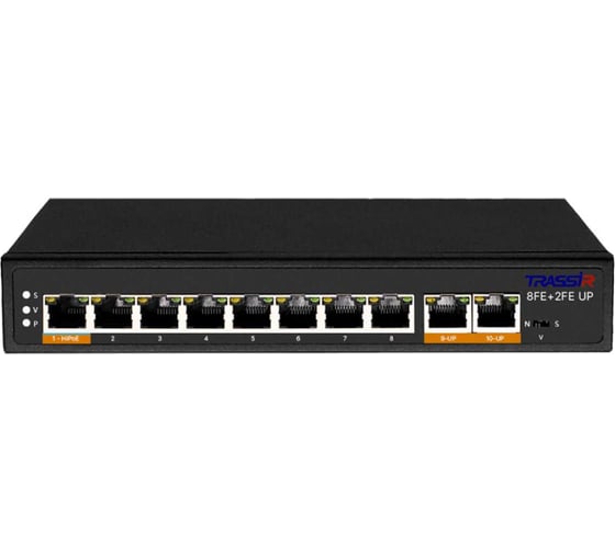 Изображение товара Коммутатор Trassir Ethernet, PoE TR-NS1110-120-8POE УТ-00058115