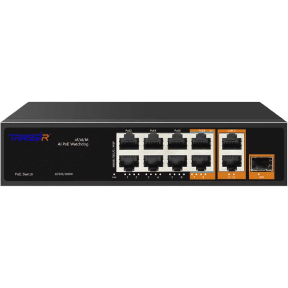 Изображение товара Коммутатор Ethernet PoE Trassir TR-NS13111S-120-8PoE без управления