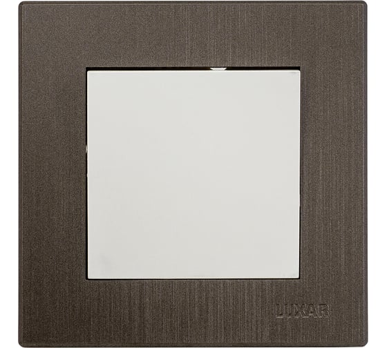Изображение товара Переключатель Luxar Mosaic с/у 1-кл. на 2 направления белый/титан с рамкой, 250В 10А (20.003.01) 4606400430346