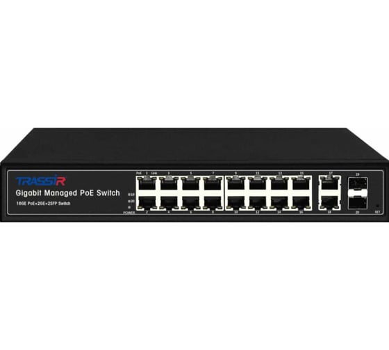 Изображение товара Коммутатор Trassir Ethernet, PoE TR-NS24202S-300-16PoE УТ-00053804