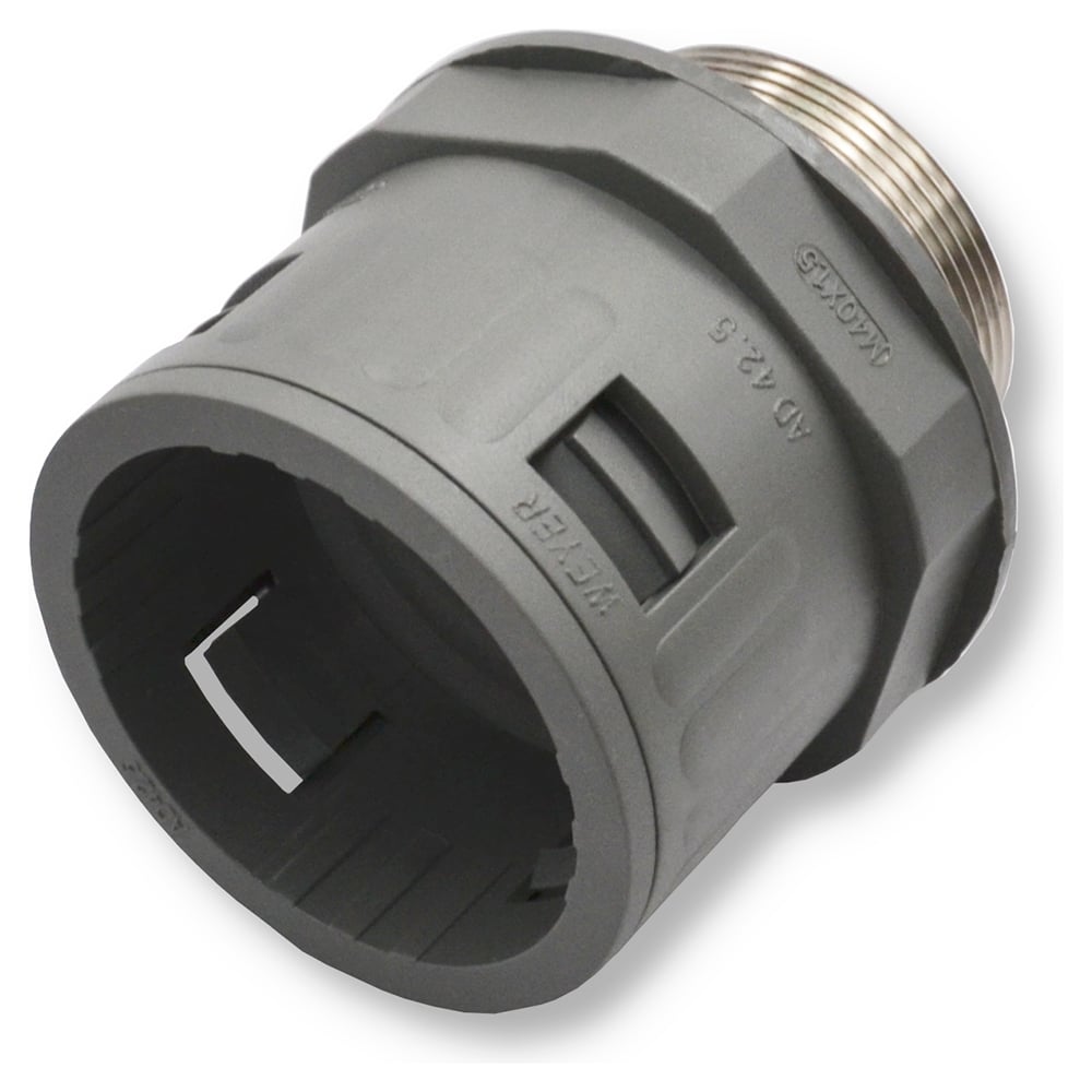 Изображение товара Муфта для гофрированных труб WEYER WQGM-M40G/AD42.5 коннектор прямой, нар. M40x1.5 WE0302600