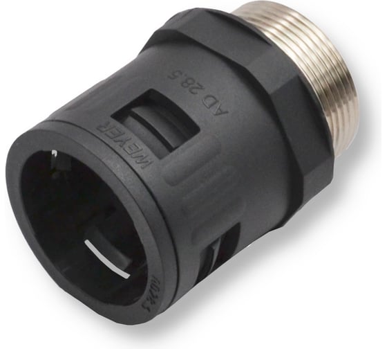 Изображение товара Муфта для гофрированных труб WEYER WQGM-M32B/AD28.5 коннектор прямой, нар. M32x1.5 WE0305300