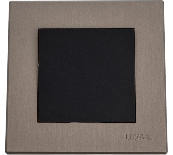 Изображение товара Выключатель Luxar Mosaic с/у 1-кл. черный/титан с рамкой, 250В 10А (20.001.03) 4606400430605