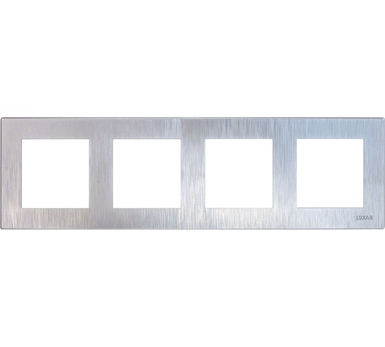 Изображение товара Рамка Luxar Mosaic на 4 поста серебро горизонт. (20.904.02) 4606400430797