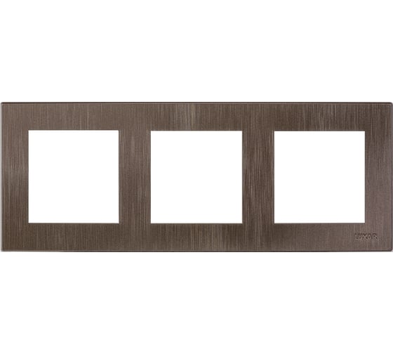 Изображение товара Рамка Luxar Mosaic на 3 поста титан горизонт. (20.903.04) 4606400430841