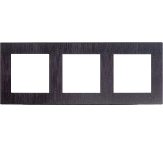 Изображение товара Рамка Luxar Mosaic на 3 поста черная горизонт. (20.903.03) 4606400430810