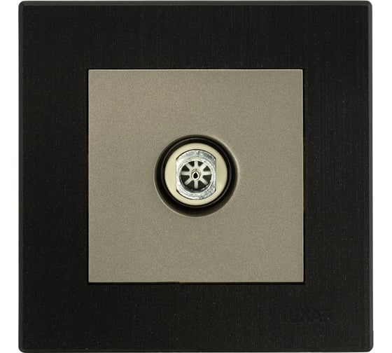 Изображение товара Розетка ТВ Luxar Mosaic с/у оконечная титан/черная с рамкой (20.040.06) 4606400430735