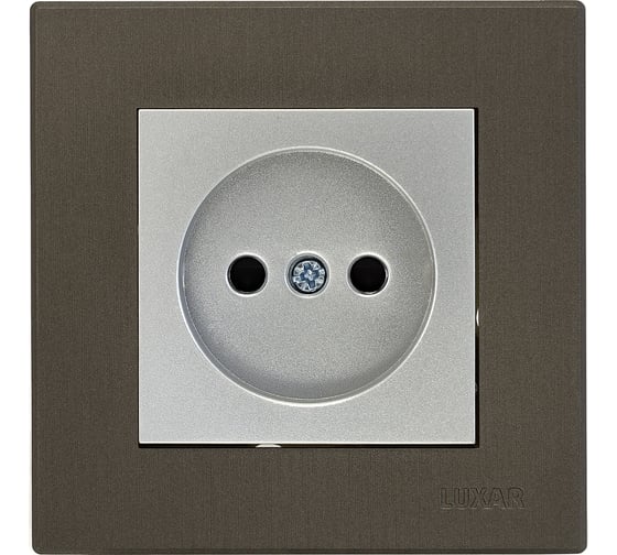 Изображение товара Розетка Luxar Mosaic с/у без з/к серебро/титан с рамкой, 250В 16А (20.020.02) 4606400430490