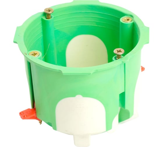 Изображение товара Подрозетник двухкомпонентный STEKKER 68x55мм для всех типов стен, зеленый EBX30-03-03 50229