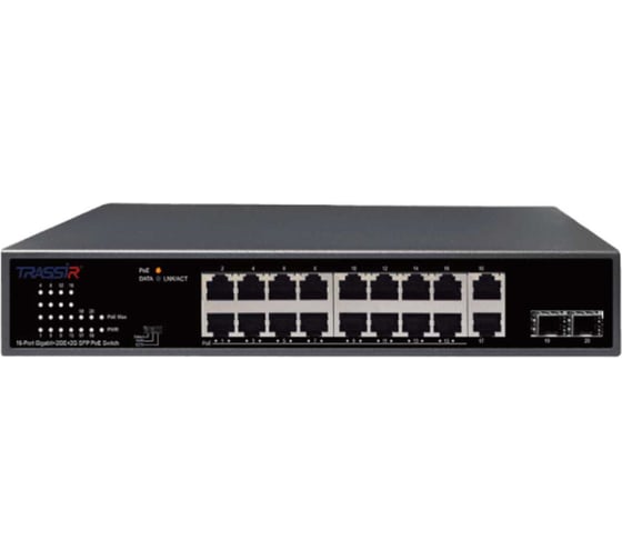 Изображение товара Коммутатор Trassir Ethernet, PoE TR-NS14202S-185-16POE УТ-00057604