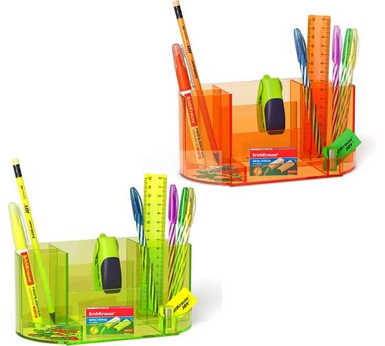 Изображение товара Набор настольный пластиковый ErichKrause Victoria, Neon, ассорти из 2 цветов 55659