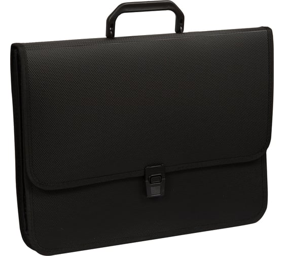 Изображение товара Папка-портфель OfficeSpace 2 отделения А4+, 370х280х120 мм, на замке, черный 269211