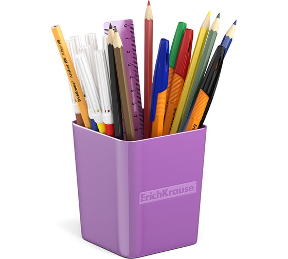 Изображение товара Набор школьный пластиковый ErichKrause  Base, Candy, фиолетовый 55713