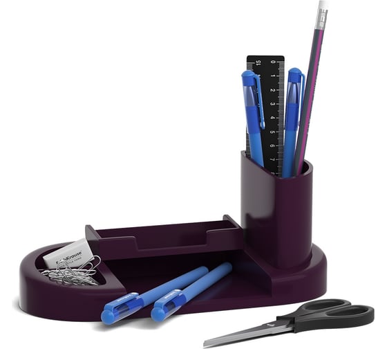 Изображение товара Набор настольный пластиковый ErichKrause Harmony, Marsala, фиолетовый 55675
