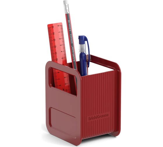 Изображение товара Набор настольный пластиковый ErichKrause Techno, Marsala, красный 55747