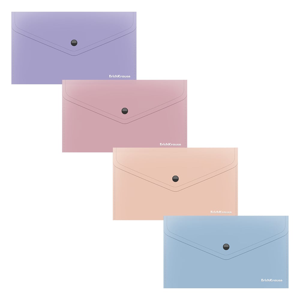 Изображение товара Пластиковая папка-конверт ErichKrause Soft Manga формата А4, 12 шт