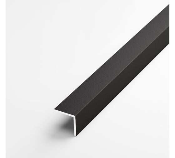 Изображение товара Декоративный угловой профиль ЛУКА алюминиевый 15х15 мм, 2.7 м, черный, 5 шт. уп. УТ000020752