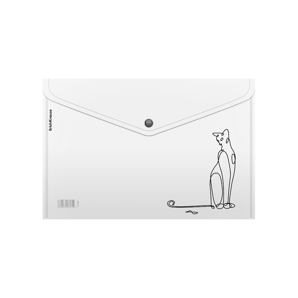 Изображение товара Папка-конверт ErichKrause на кнопке пластиковая Прозрачность Силуэт, A4 63498 Изображение товара Папка-конверт ErichKrause на кнопке пластиковая Прозрачность Силуэт, A4 63498