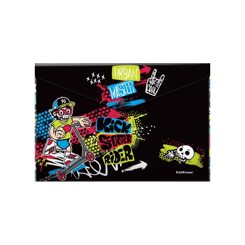 Изображение товара Папка-конверт на кнопке ErichKrause Scooter Master A4 12 шт