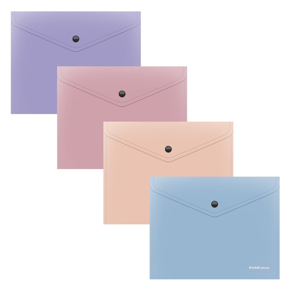 Изображение товара Папка-конверт ErichKrause на кнопке пластиковая текстура Песок Аниме, А5+, непрозрачный, ассорти 61147