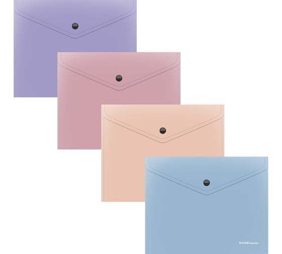 Изображение товара Папка-конверт ErichKrause на кнопке пластиковая текстура Песок Аниме, А5+, непрозрачный, ассорти 61147