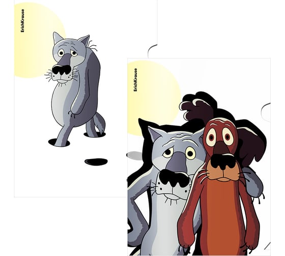 Изображение товара Папка-уголок пластиковая ErichKrause Жил-был Пес, А4, ассорти, 12 шт 61140