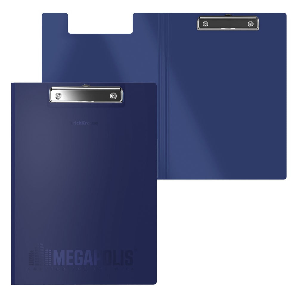 Изображение товара Папка-планшет пластиковая ErichKrause MEGAPOLIS A4 синяя 4 шт