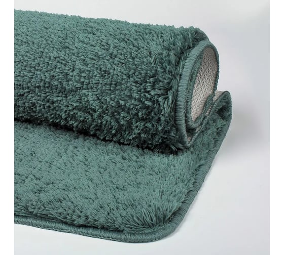 Изображение товара Коврик для ванной комнаты IDDIS 70x120, микрофибра, темно-зеленый, BSQL06Mi12IT