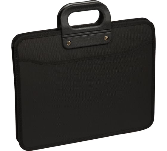 Изображение товара Папка-портфель OfficeSpace 3 отделения А4+, 390х315х120 мм, на молнии, черный 269207