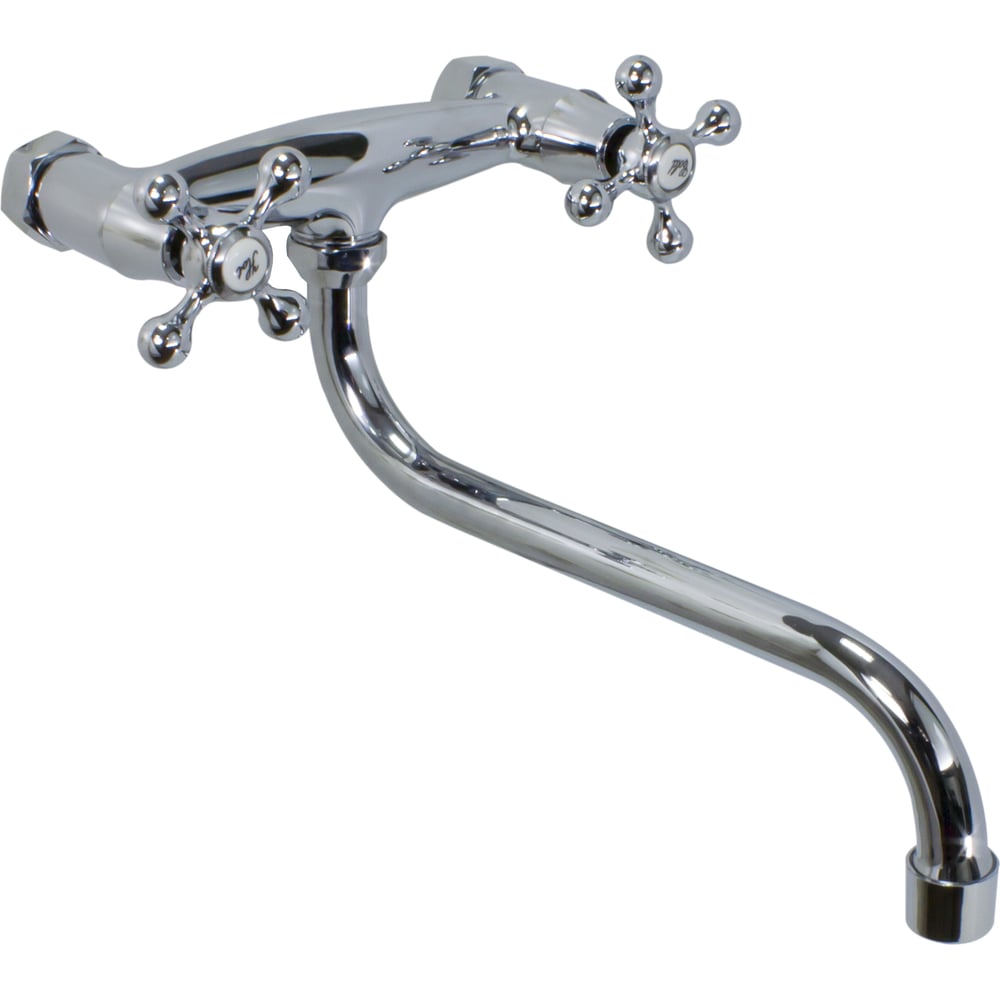 Изображение товара Двоухрычажный настенный смеситель для кухни Doron DС 1110 хром