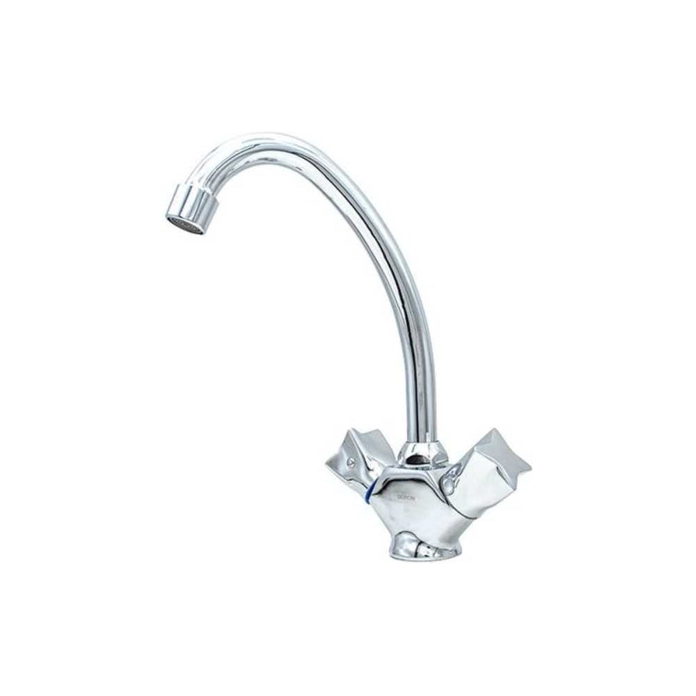 Изображение товара Кухонный смеситель Doron DC 1701-N хром двухрычажный излив поворотный