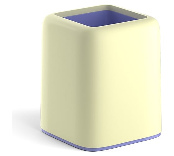 Изображение товара Настольная пластиковая подставка ErichKrause Forte, Pastel, желтый с фиолетовой вставкой 51550