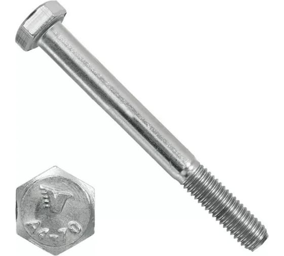 Изображение товара Болт SORREX М30x120 мм с шестигранной головкой по DIN 931 с неполной резьбой из нержавеющей стали А4 (1 штука) 0931-4-30-120