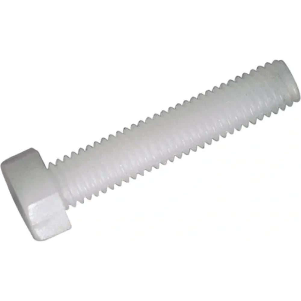 Изображение товара Болт SORREX пластиковый DIN 933 М8x25мм полиамид для крепежа и монтажа пола, крышки, сидения и бачка унитаза, сифона раковины, мебели (50 штук) 0933-9-08-025 50