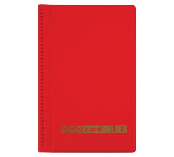 Изображение товара Настольная визитница OfficeSpace на 96 визиток, 3 ряда, ПВХ, красный 260774