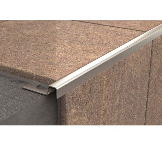 Изображение товара Профиль для плитки ЛУКА из нержавеющей стали 10 мм, 2.7 м, полированный УТ000039396